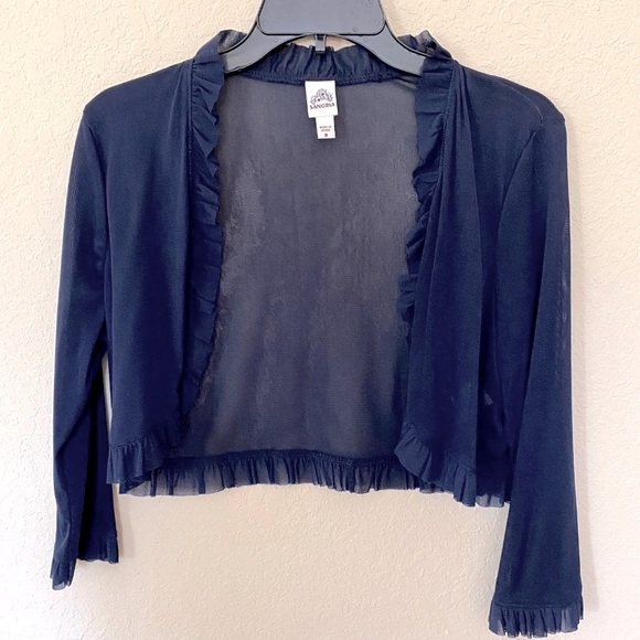 Sangria 2pc Womens Navy Blue Lace Fit and Flare Dress size 8. - Picture 6 of 12